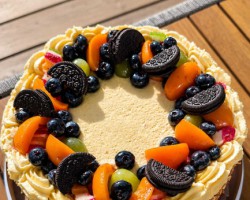 M�jas torte ar v�r�to kr�mu.