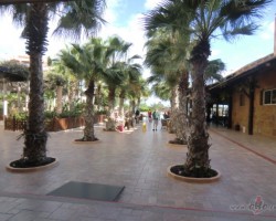 Walkway at the hotel