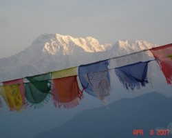 Nepal.Pokhara.Sarankoti kalns,Ritausma Himalajos.